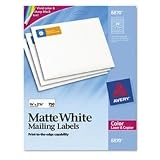 Avery 6870 White laser labels for color printing, 3/4x2-1/4 label, 750 labels/pack