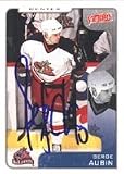 Serge Aubin, Columbus Blue Jackets, 2001 Victory Autographed Card