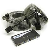 CABLES TO GO 4-PORT VGA SPLITTER W/(2) 100FT VGA CBLS