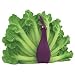 Enesco Home Grown Eggplant Peacock Figurine