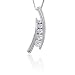 14K White Gold 1/4 ct. Diamond Journey of Love Fashion Pendant with Chain