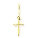 14k Kidney Wire Cross Earrings