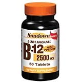 Sundown Vitamin B 12 2500 MCG Tablets, 50 ea