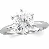 This 5.39 Carat Diamond may very well be the Biggest Diamond Ring on Amazon!!! 14K White Gold Bridal Engagement Ring Round (I, I2-I3)