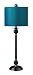 Sterling Industries 111-1113 Metal Buffet Lamp with Turquoise Pleated Satin Shade