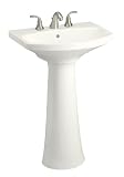 Kohler K-2362-8-0 Cimarron pedestal lavatory with 8 centers, White