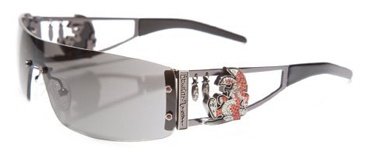 Ed Hardy EHS 026 RABBIT Black/Grey Sunglasses