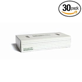 Seventh Generation Facial Tissue, 2-Ply Sheets, 100-Count Boxes (Pack of 30)