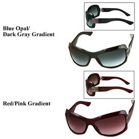Click here to buy Gucci Shield Sunglasses 2901 Strass: Blue Opal\Dark-Gray Gradient.