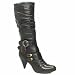 Bronx Florry Multi Buckle Calf - 3 Uk - Black - Leather