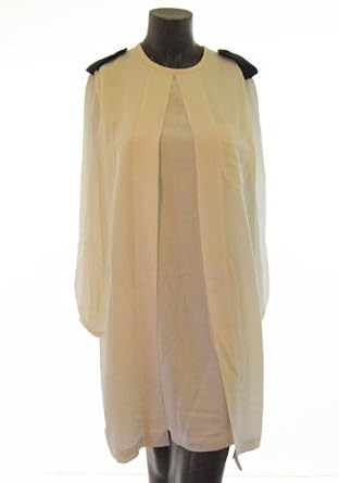 Fashion Clothing For Men : Yigal Azrouel Womens Leather Shoulder Tab Flowing Layered Dress Reviews