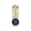 14K Yellow Gold Sapphire and Diamond Pendant/Slide