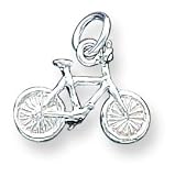 Sterling Silver Bicycle Charm with 20 inch Sterling Silver Chain