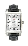Tommy Hilfiger Black Leather 3-Hand Silver Dial Men's Watch #1710190