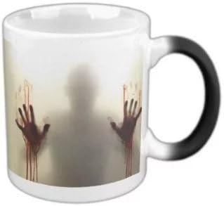 custom morphing mugs the walking dead Coffee Tea Milk Hot Cold Heat Sensitive Color changing Black and White 11 Oz coffee Mug by MHNS