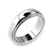 Women's No Stone Rhodium Ring, Size: 5-9
