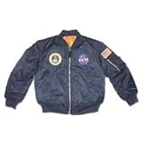 GENUINE MA1 Alpha Kids MA-1 Flight Jacket w/ NASA Space Command Patches