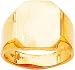 14K Gold Mens Signet Ring Sz 10