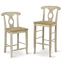 Empire Stool - 24" Seat Height - Unfinished Wood (Unfinished) (40.25"H x 17.75"W x 15.5"D)