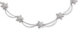 18K White Gold Designer Starfish Necklace with Pave Diamonds .40ct