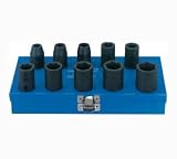 Draper 33668 Draper Expert 10 Piece 12 Square Drive Hi torq Metric Impact Socket Set In A Metal Case