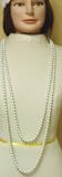 Sj.064, One Strand Very Long Shown As Two Strand Simulated White Pearl Necklace for Women and Teens