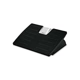 Office Suites Foot Rest, 3 Adjustable Heights, 17x12-1/2x8, Black/Silver FEL8032201