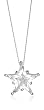 Silver N2090 White Cubic Zirconia Star Pendant on adjustable curb Chain 41cm-46cm