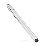 BoxWave Presentation Capacitive Stylus - Professional Executive Quality Capacitive Touch Screen Stylus w/ Integrated LED Reading Light and Laser Pointer for the Amazon Kindle Fire (Metallic Silver) (Electronics)