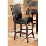 24 Inch Bar Stool (Set of 2) in Dark Cherry - Coaster