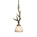 Kichler Lighting 2632BH Buckhorn Light Mini Pendant, Buckhorn Finish with Citrine Glass