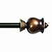 Kenney KN75832 Parker Traditional Knob End Standard Decorative Window Curtain Rod, 90-130
