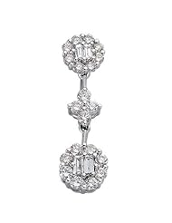 14K White Gold 0.59cttw Round Diamond Pendant