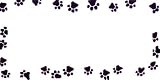 Airbrushed License Plate - Dog Paw Plastic License Plate Frame - #9502