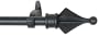 Window Curtain Rod / Drapery Rod 44 Inch - 108 Inch Arrow Black Matte