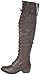 Breckelle's Women's ALABAMA-12 Tall Knee High Lace Up Combat Boots Brown 7