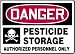 DANGER PESTICIDE STORAGE AUTHORIZED PERSONNEL ONLY (W/GRAPHIC) 10" x 14" Dura-Plastic Sign