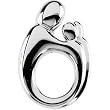 14K White Gold Mother and Child Twins Pendant by Janel Russell