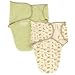 Summer Infant 2 Pack 100% Oragnic Cotton Knit Swaddleme, Ivory/Green