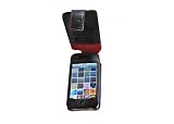 CrazyOnDigital Flip Leather Case Protector with Belt Clip for Apple iPhone 4G - Black - Fits AT&T iPhone