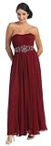 Party Dress New Designer Long Gown Sizes 16-26 #635 (24, Burgundy)