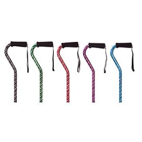 ESSENTIAL MEDICAL *** CANE LASER CUT OFFSET W1580G GREEN