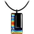 Handcrafted Rainbow Dichroic L Pride Necklace