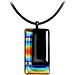 Handcrafted Rainbow Dichroic L Pride Necklace