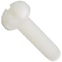 Nylon Machine Screw, Pan Head, Slotted Drive, #2-56, 7/16" Length (Pack of 25)