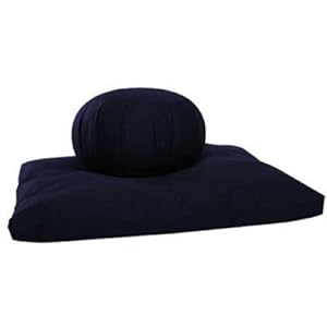 Buckwheat Zafu and Zabuton Meditation Cushion Set (2pc), Black