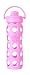 Lifefactory 16-Ounce Glass Beverage Bottle with Flip Top Cap, Peony