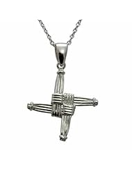 Sterling Silver Saint Brigids Irish Cross Pendant - Guaranteed Delivery for Valentines Day