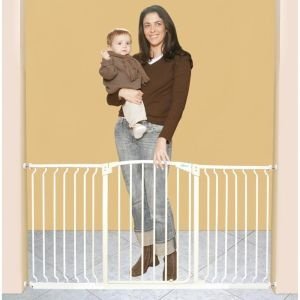Dreambaby Pressure Mount Hallway Gate with Extensions, White