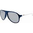 Arnette High Life Adult Designer Sunglasses w/ Free B&F Heart Sticker Bundle - 2063/6G Navy Blue Pearl White Temple/Silver Mirror
